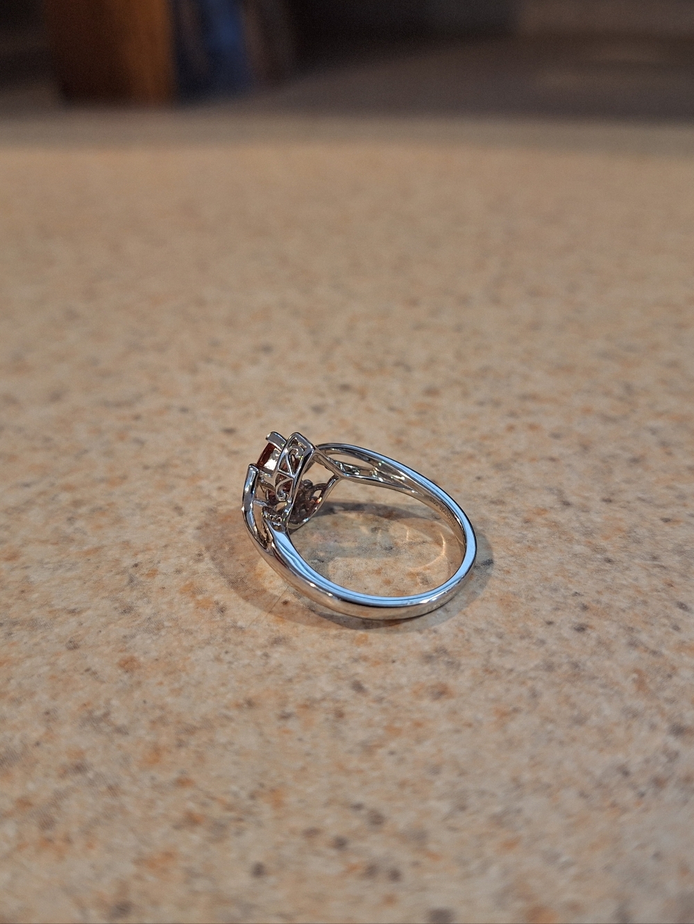Sterling Silver Pear-Cut Elven Ring Color Shifting Center Stone - Picture 6 of 10